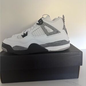 Jordan Kids White and Black Sneakers